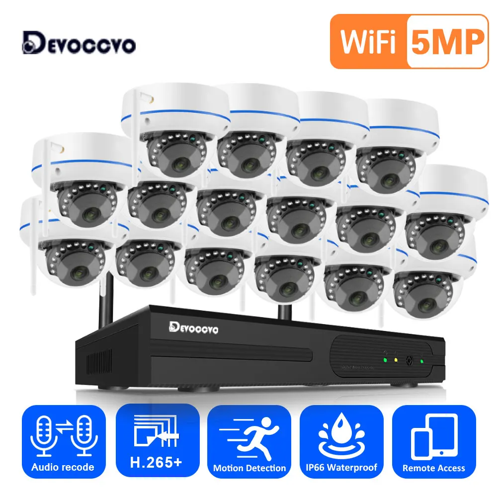 Home Security Indoor Cameras - 5MP Wifi IP Camera Security System