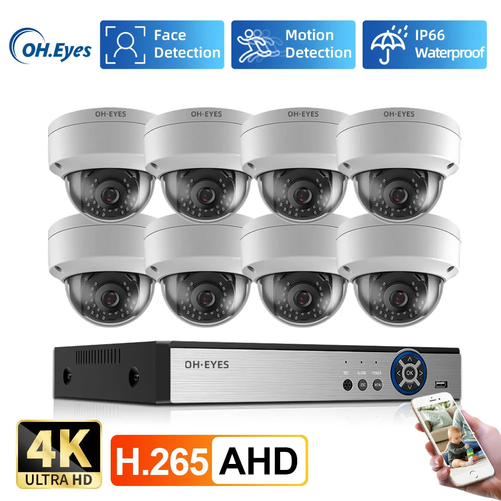 Home Security And Cameras - Home Security 8MP H.265+ 4CH 4K