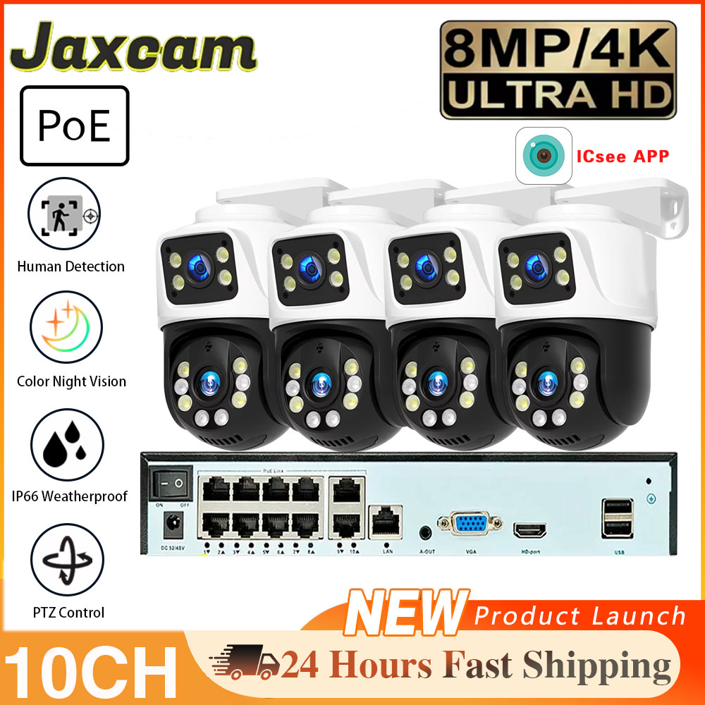 Home Security And Cameras - 10CH POE NVR 8MP HD Human