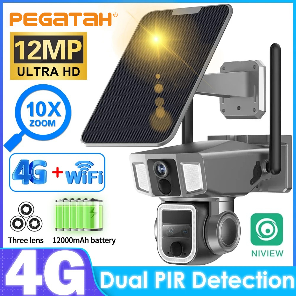 Camera Solar Wireless - 12MP 4G Solar Secutrity Camera 4K