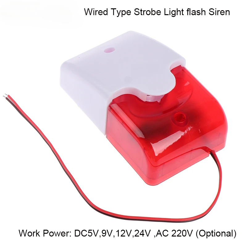 Home Security Ultimate - 120dB Strobe Siren Alarm | 5V-220V