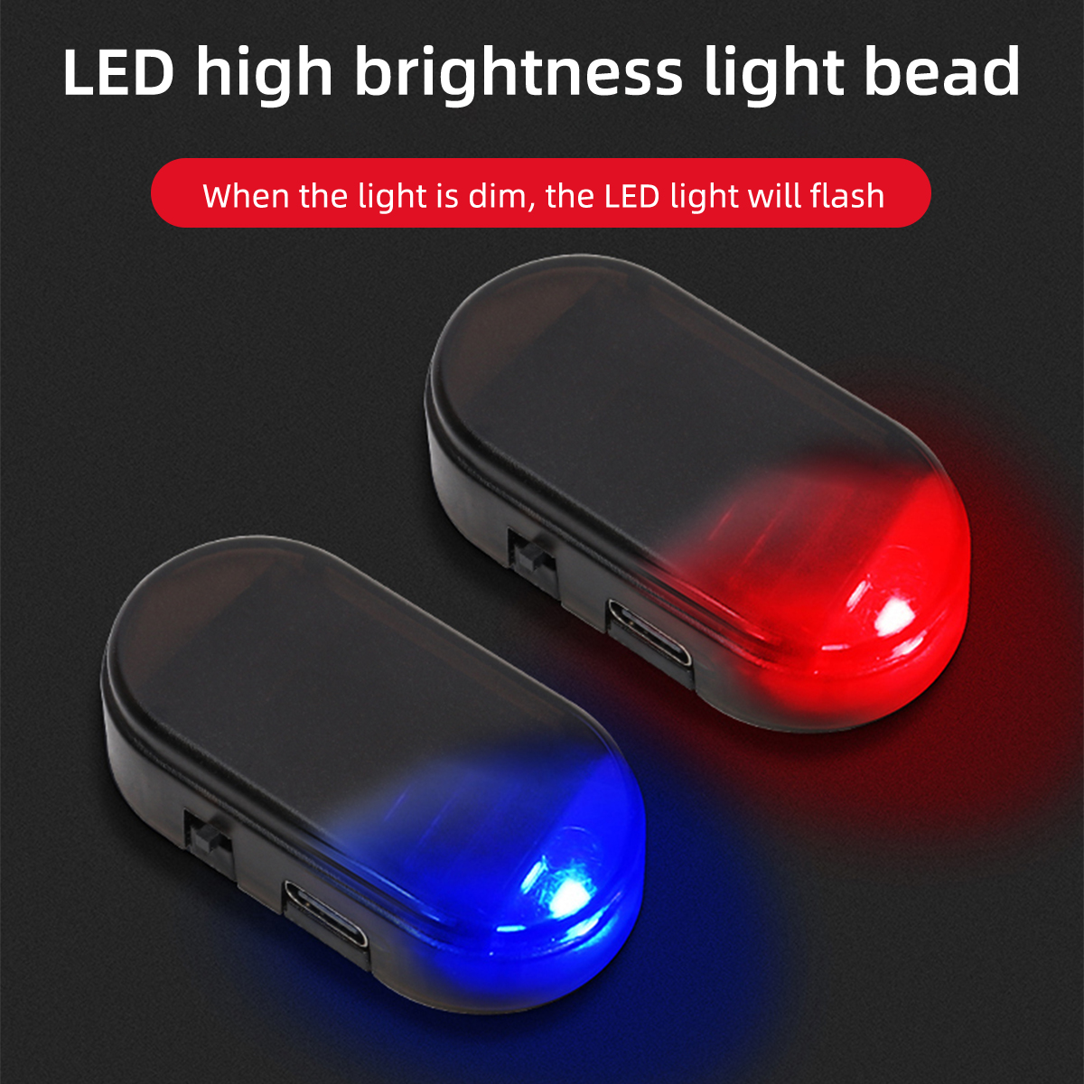 Home Security Wireless - Car Mini LED Solar Warning Light
