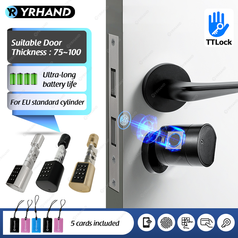 Home Security Packages - Smart Euro Cylindrical Door Lock ttlock