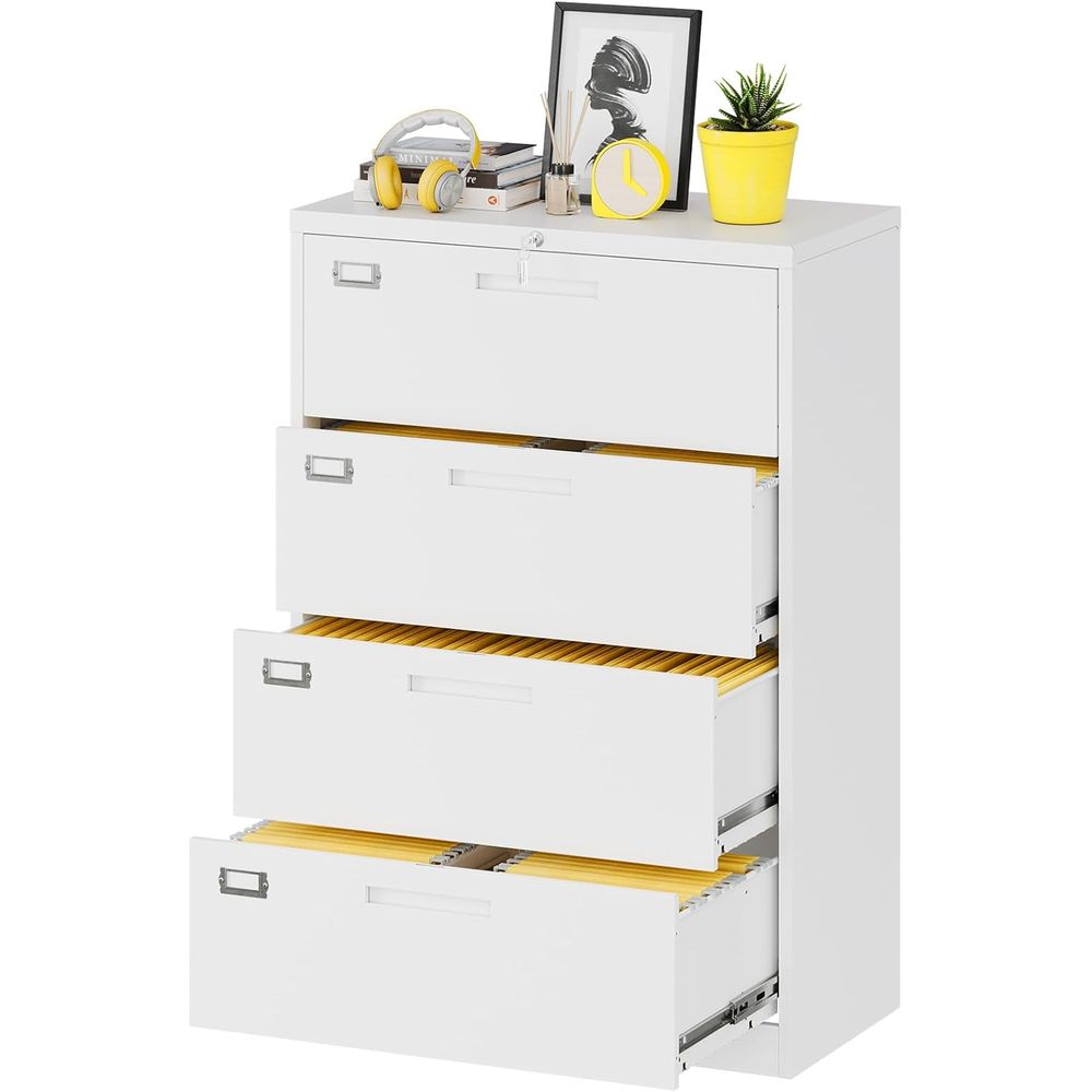 Home Security Letters - Secure Lockable Metal Storage Cabinet, 4