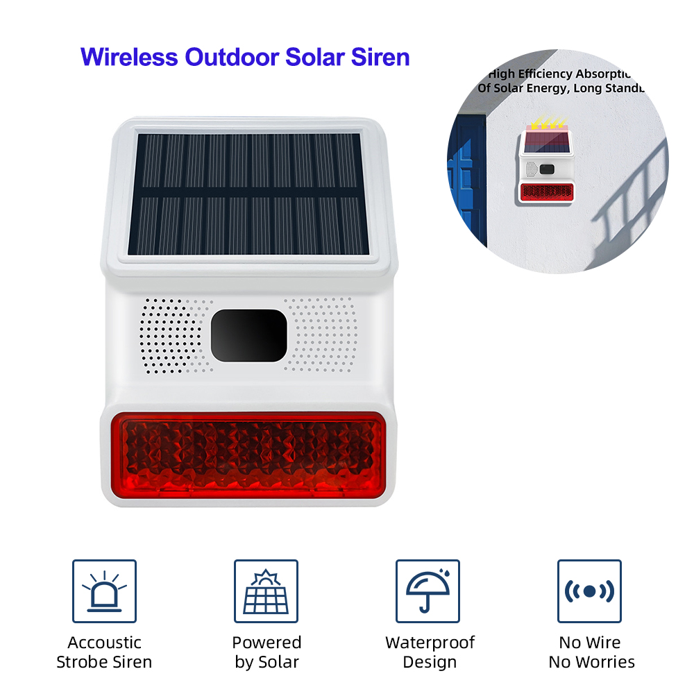 Home Security Product - TAIBOAN 433MHZ Wireless Solar Sound Light
