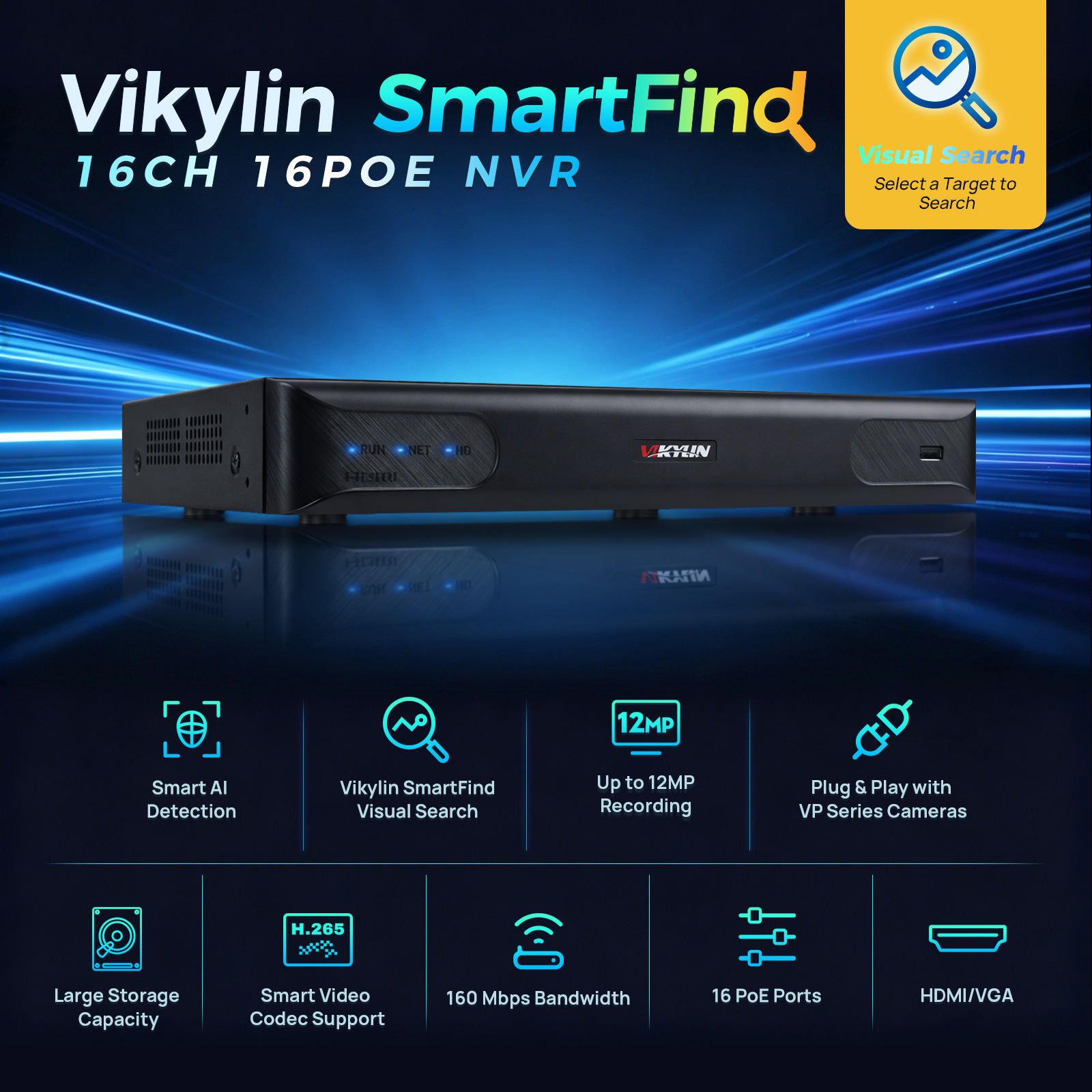 Home Security Of America - Vikylin 4K NVR UP to 12MP