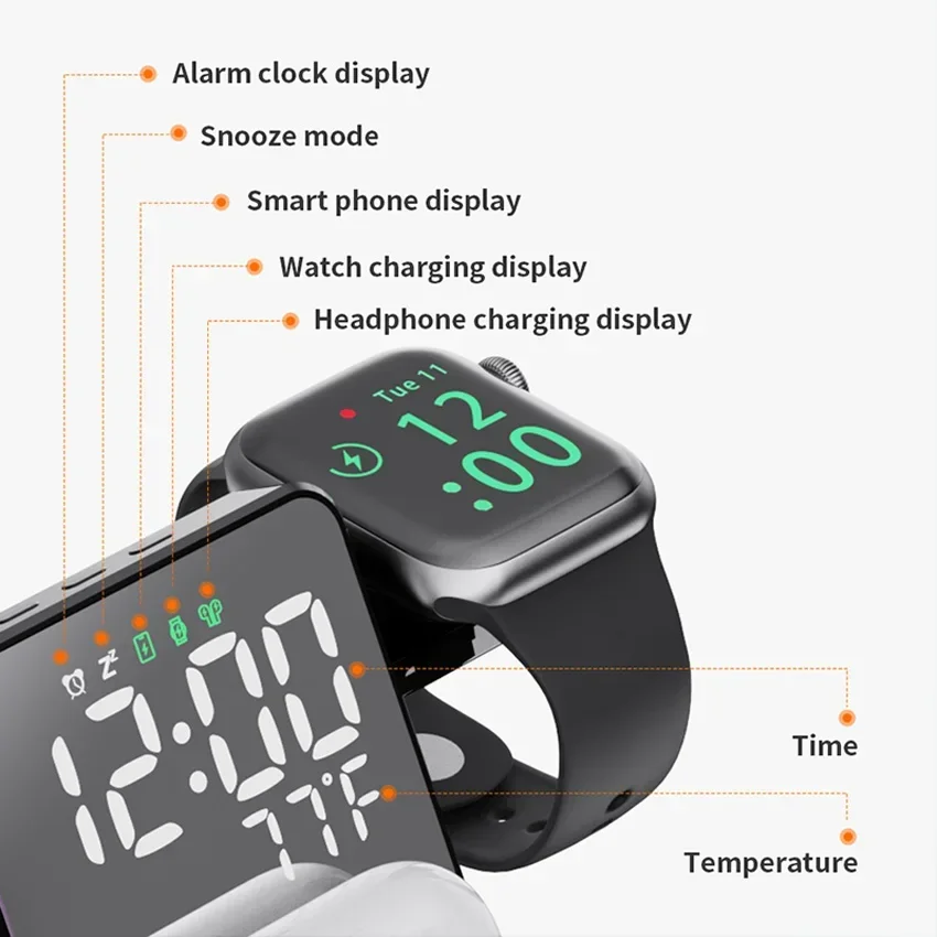 Wireless Charger Alarm Clock S – обзор и цена Home Security Wireless