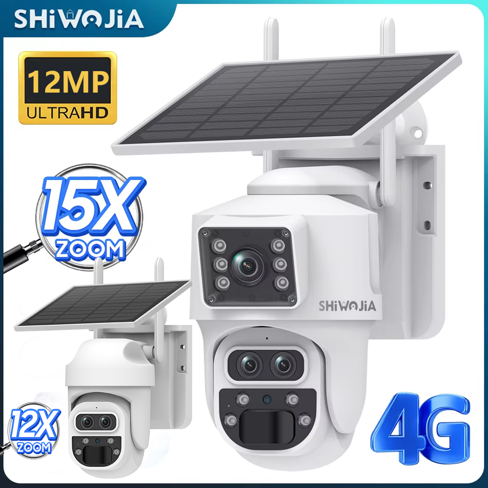 SHIWOJIA 12MP 6K 15X Zoom Sola – обзор и цена Camera Solar Wireless