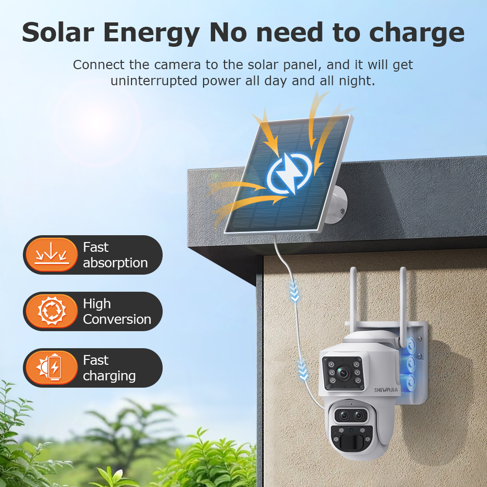 SHIWOJIA 12MP 6K 15X Zoom Sola – обзор и цена Camera Solar Wireless