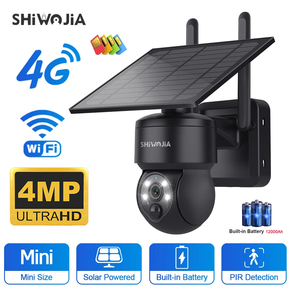 SHIWOJIA WIFI Wireless PTZ Sol – обзор и цена Camera Solar Wireless