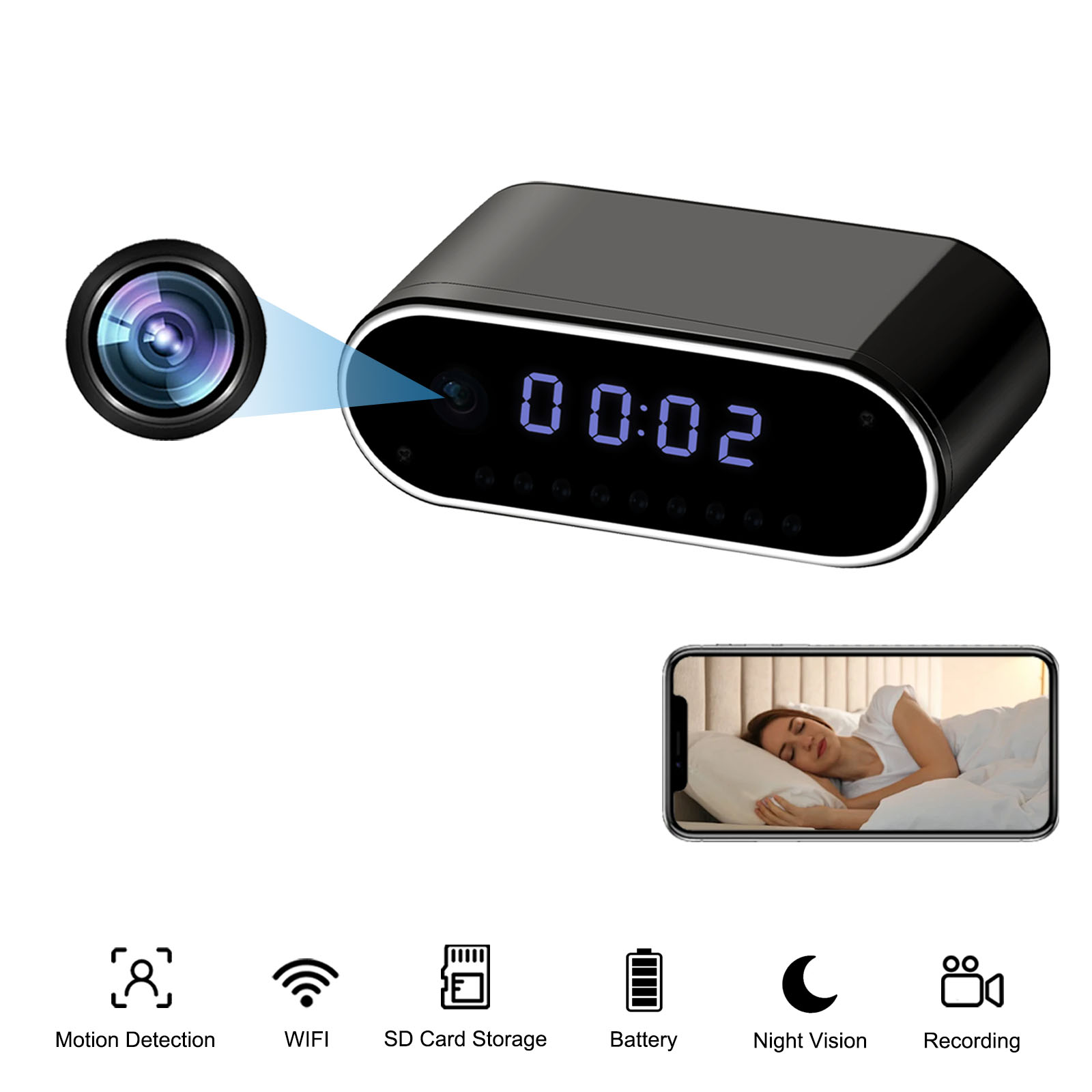Wireless Digital Clock Camera, – обзор и цена Hidden Camera Clock