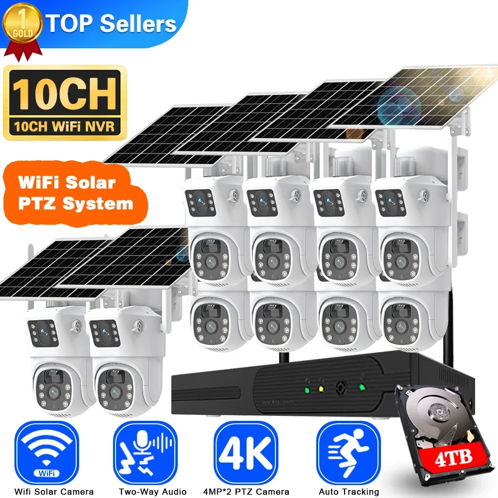 4K 8MP Dual Lens Wifi Solar CC – обзор и цена Camera Solar Wireless