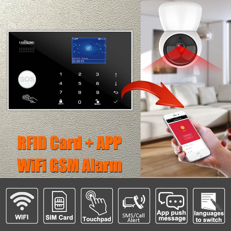 Wifi GSM Alarm System 433MHz H – обзор и цена Home Zone Security App