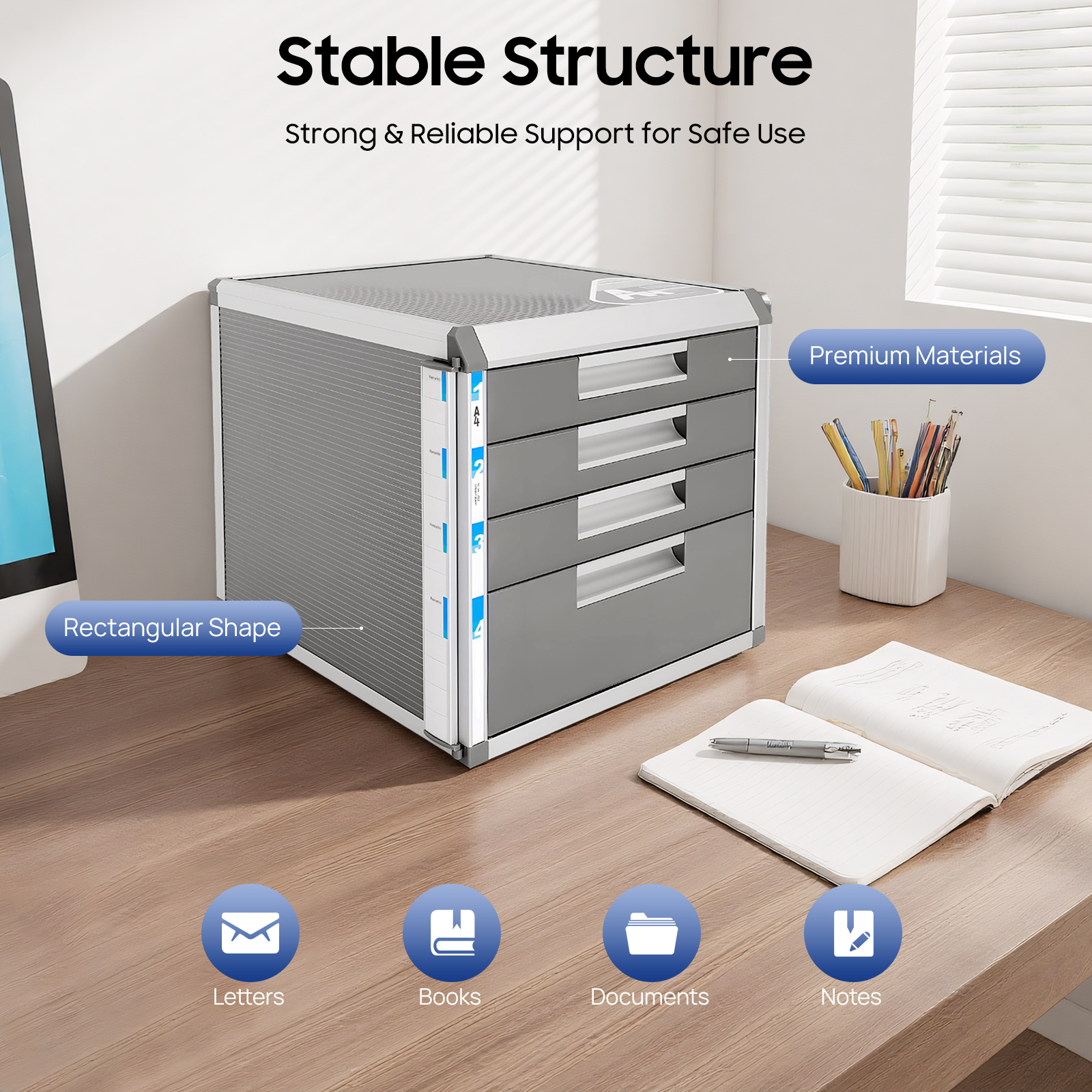 Locking 4-Tier Aluminum File C – обзор и цена Home Security Letters