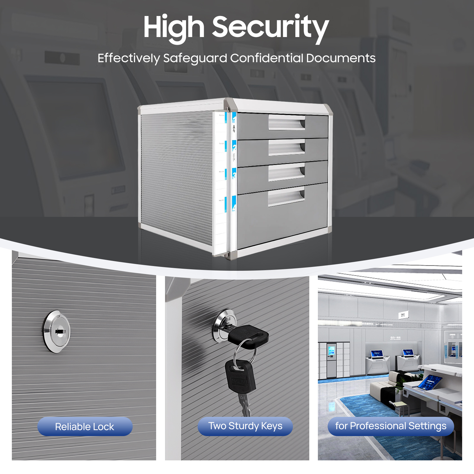 Locking 4-Tier Aluminum File C – обзор и цена Home Security Letters