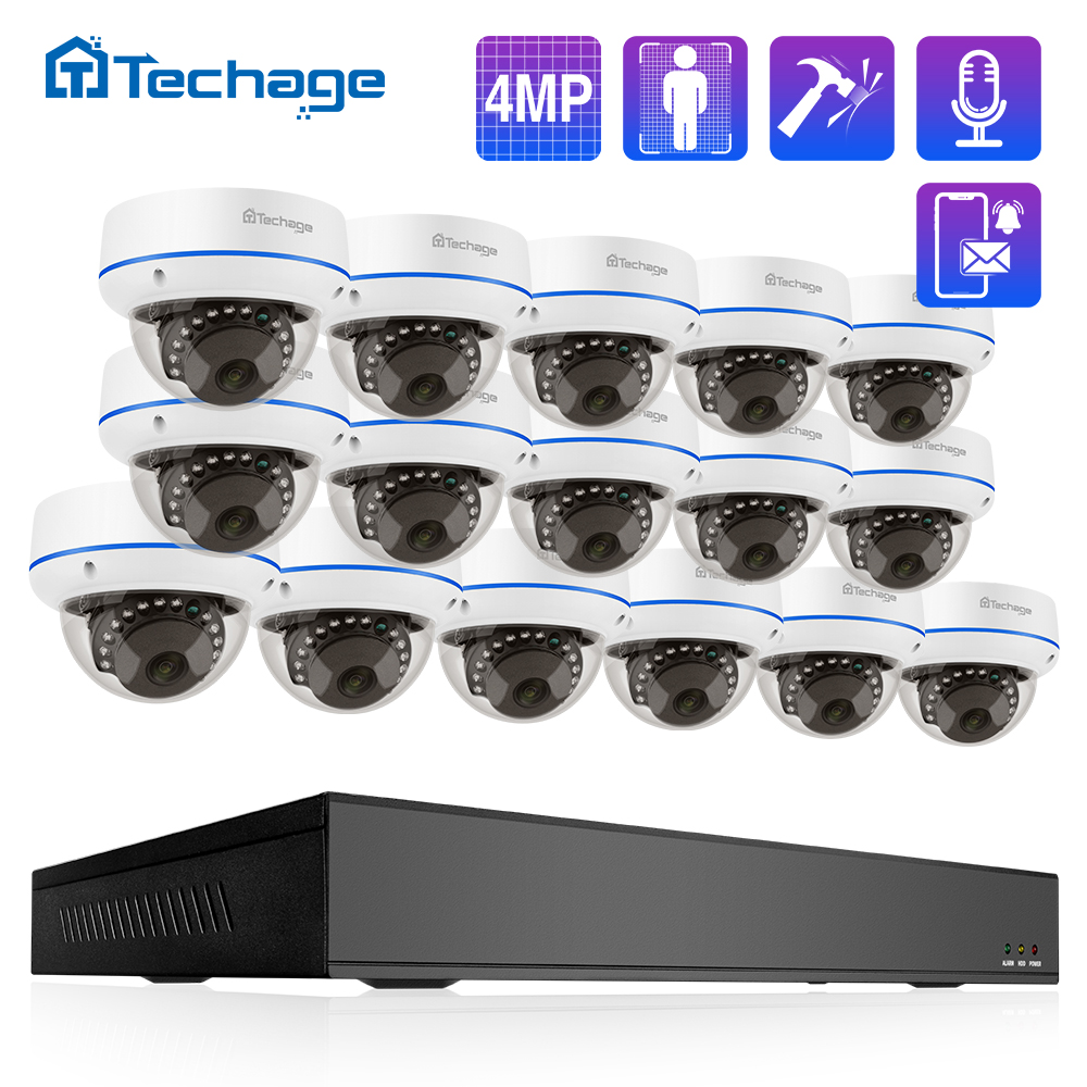 Techage HD 4MP 16CH POE Survei – обзор и цена Home Security Indoor Cameras
