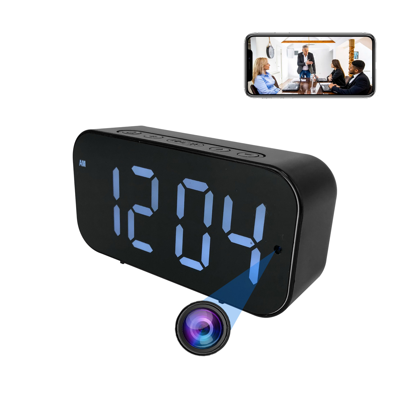 Wi-Fi Clock Camera with 1080P  – обзор и цена Hidden Camera Clock