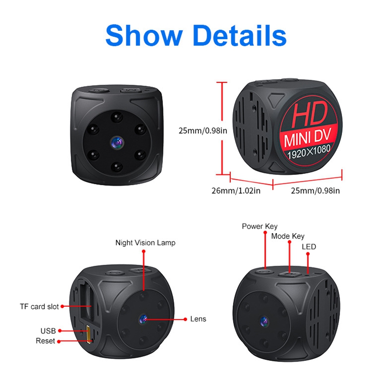 Mini HD Camera 1080p Portable  – обзор и цена Home Security Indoor Cameras