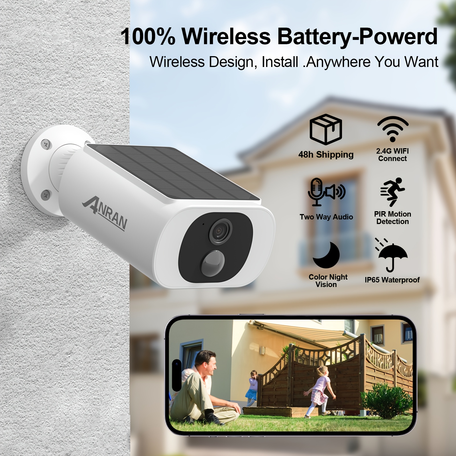 3MP Solar Security Camera, Wir – обзор и цена Camera Solar Wireless