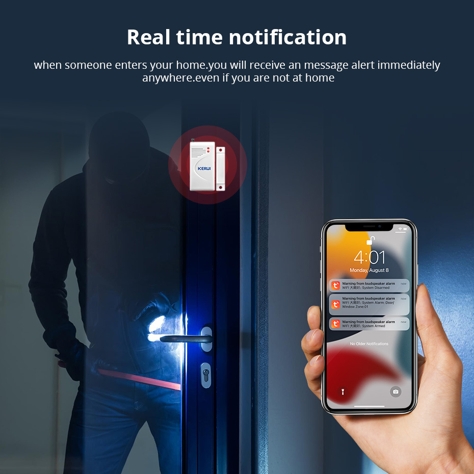 KERUI Tuya Smart WIFI Wireless – обзор и цена Home Zone Security App