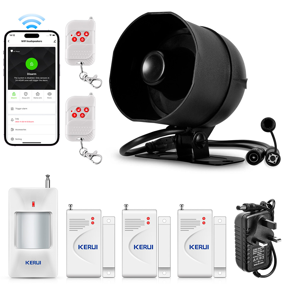 KERUI WIFI Alarm System Siren  – обзор и цена Home Zone Security App