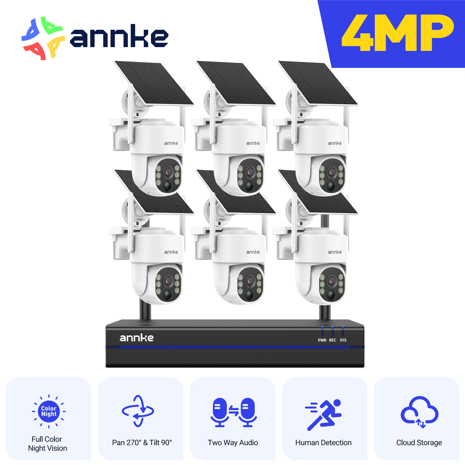 Annke 4MP Wireless PT Solar Ca – обзор и цена Camera Solar Wireless