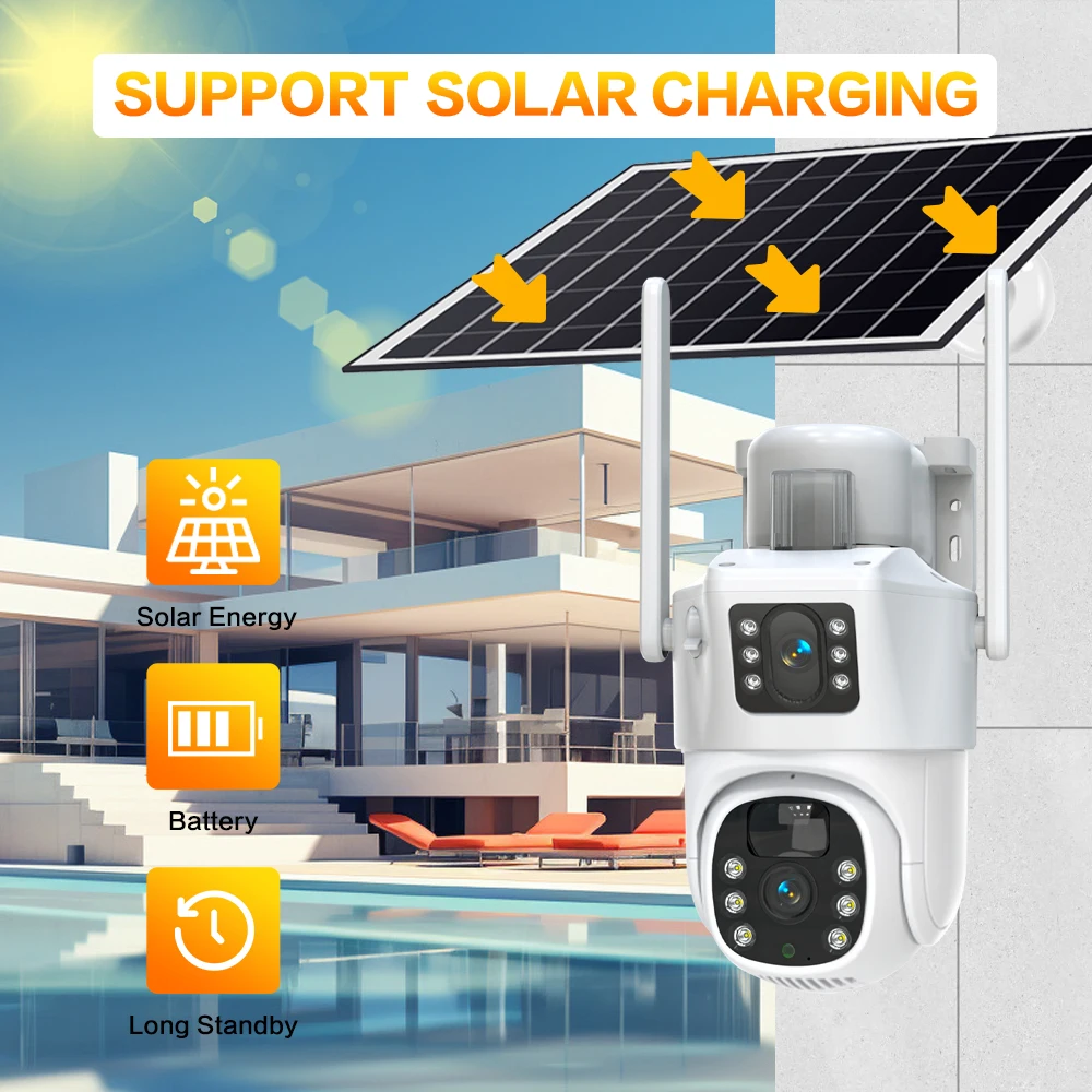 10CH Wireless NVR 4k 8mp Dual  – обзор и цена Camera Solar Wireless