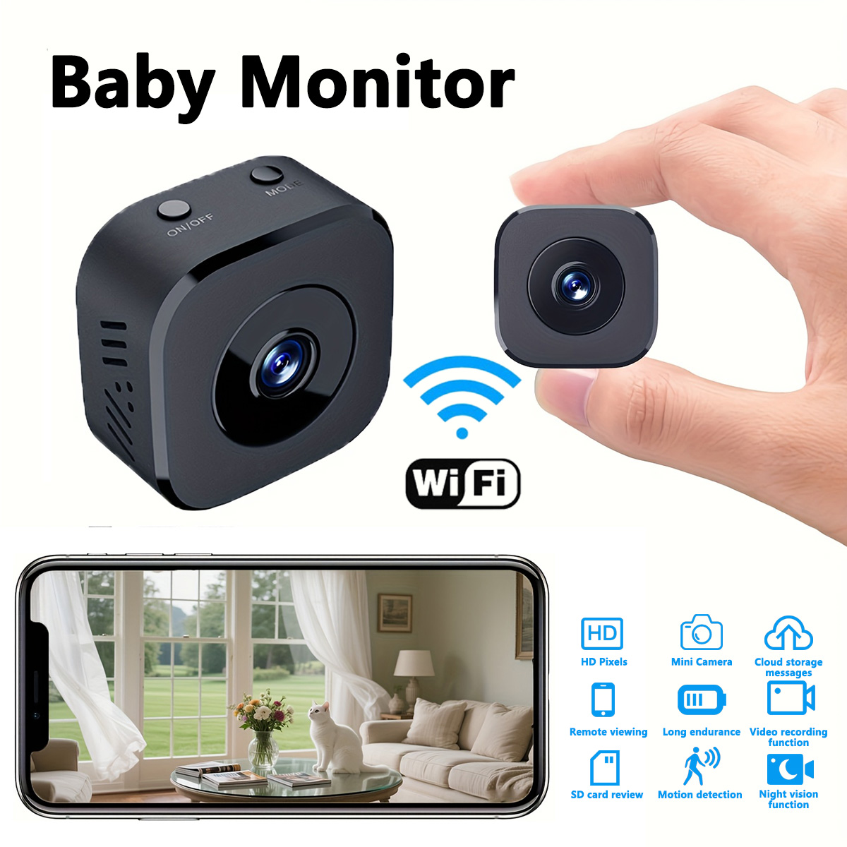 1080P HD Mini WiFi Camera Indo – обзор и цена Home Security Wireless