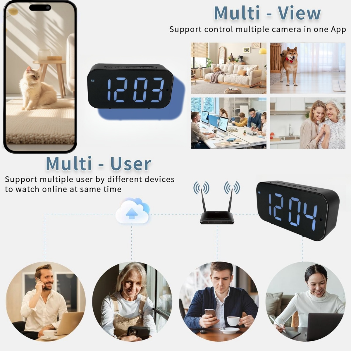 1080P HD WIFI Alarm Clock Came – обзор и цена Hidden Camera Clock