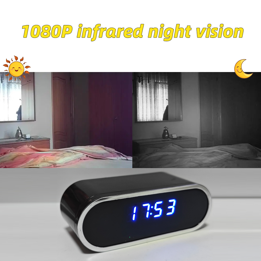 1080P Mini Clock Camera Night  – обзор и цена Hidden Camera Clock