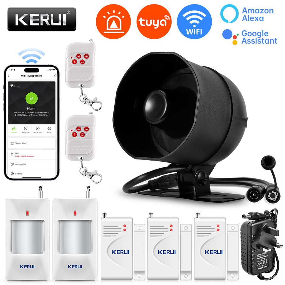 KERUI 120db Loud Sound Alarm S – обзор и цена Home Zone Security App