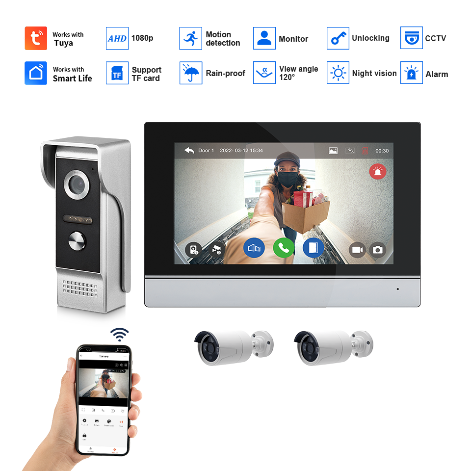 7Inch IPS Screen 2MP  Tuya Rem – обзор и цена Home Security Indoor Cameras