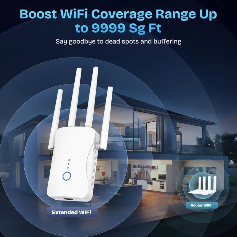 2.4G/5GHz Dual Band WiFi Repea – обзор и цена Home Security Wireless